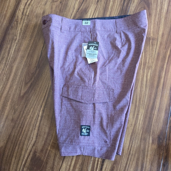 Vans Vanphibian Hybrid Waist Size 32 Cargo Swim shorts Burgundy Red 012026 - Picture 2 of 8